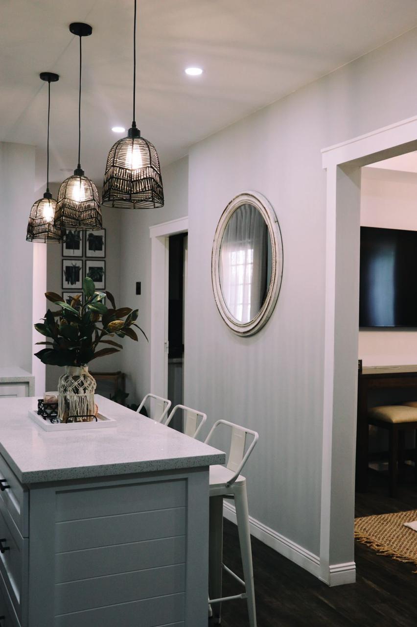 Modern beach house with balcony overlooking Mayaro